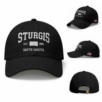 Sturgis South Dakota Est 1888 Baseball Cap Vintage SD State Map Pride