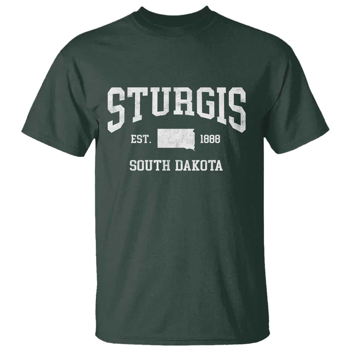 Sturgis South Dakota Est 1888 T Shirt Vintage SD State Map Pride