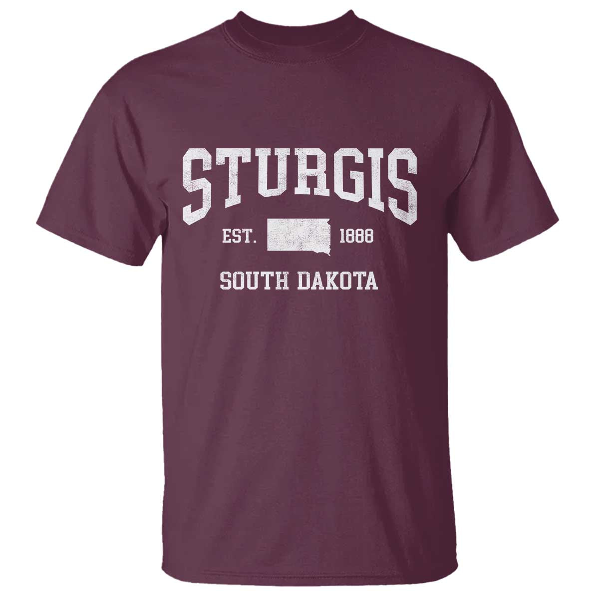Sturgis South Dakota Est 1888 T Shirt Vintage SD State Map Pride