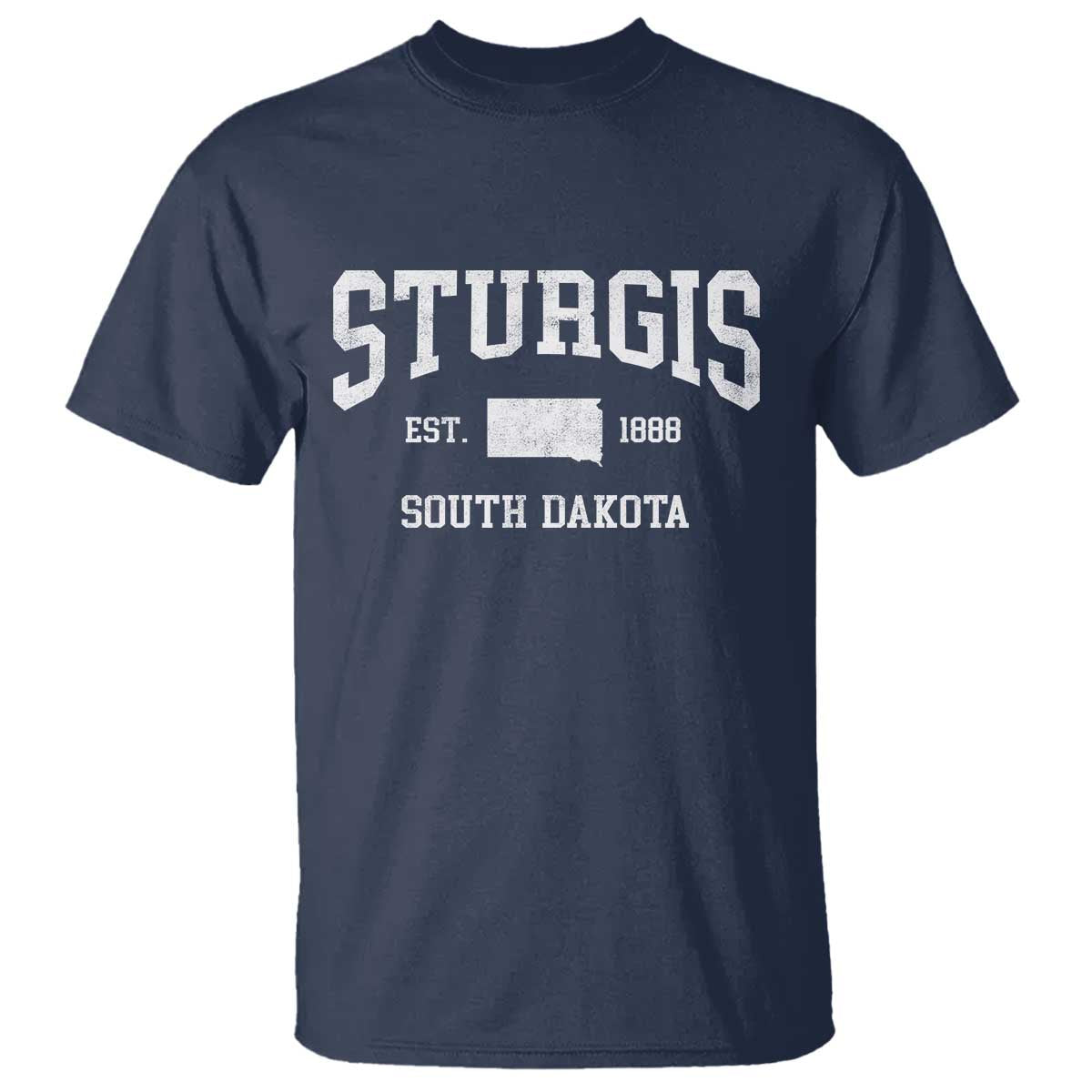 Sturgis South Dakota Est 1888 T Shirt Vintage SD State Map Pride