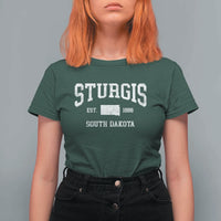 Sturgis South Dakota Est 1888 T Shirt For Women Vintage SD State Map Pride