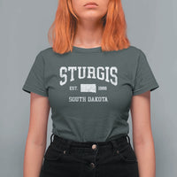 Sturgis South Dakota Est 1888 T Shirt For Women Vintage SD State Map Pride