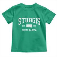 Sturgis South Dakota Est 1888 Toddler T Shirt Vintage SD State Map Pride
