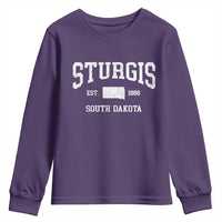 Sturgis South Dakota Est 1888 Youth Sweatshirt Vintage SD State Map Pride