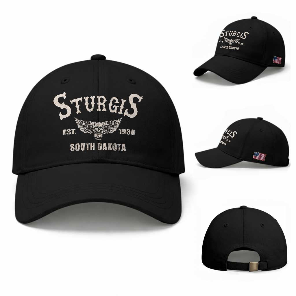 Sturgis South Dakota Est 1938 Motorcycle Biker Skull Baseball Cap