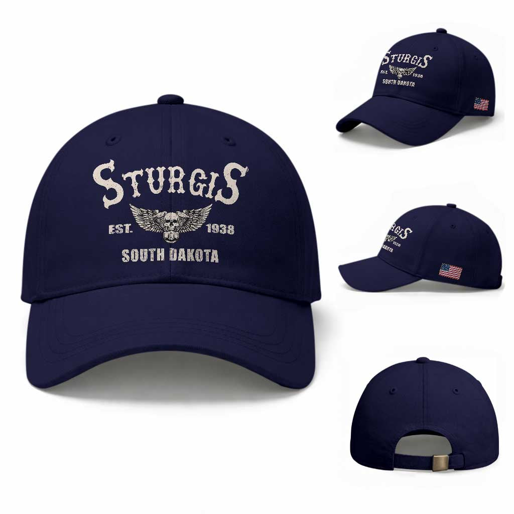 Sturgis South Dakota Est 1938 Motorcycle Biker Skull Baseball Cap