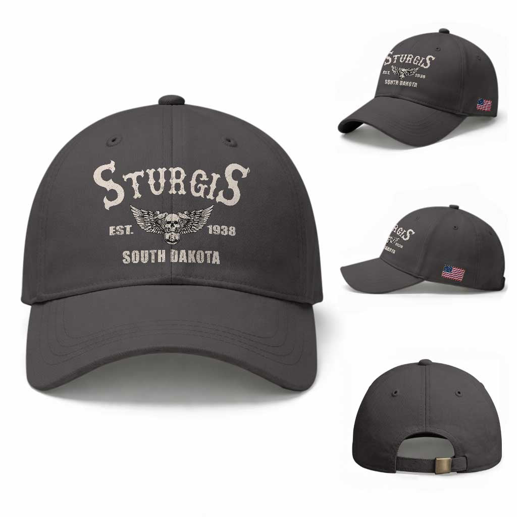Sturgis South Dakota Est 1938 Motorcycle Biker Skull Baseball Cap