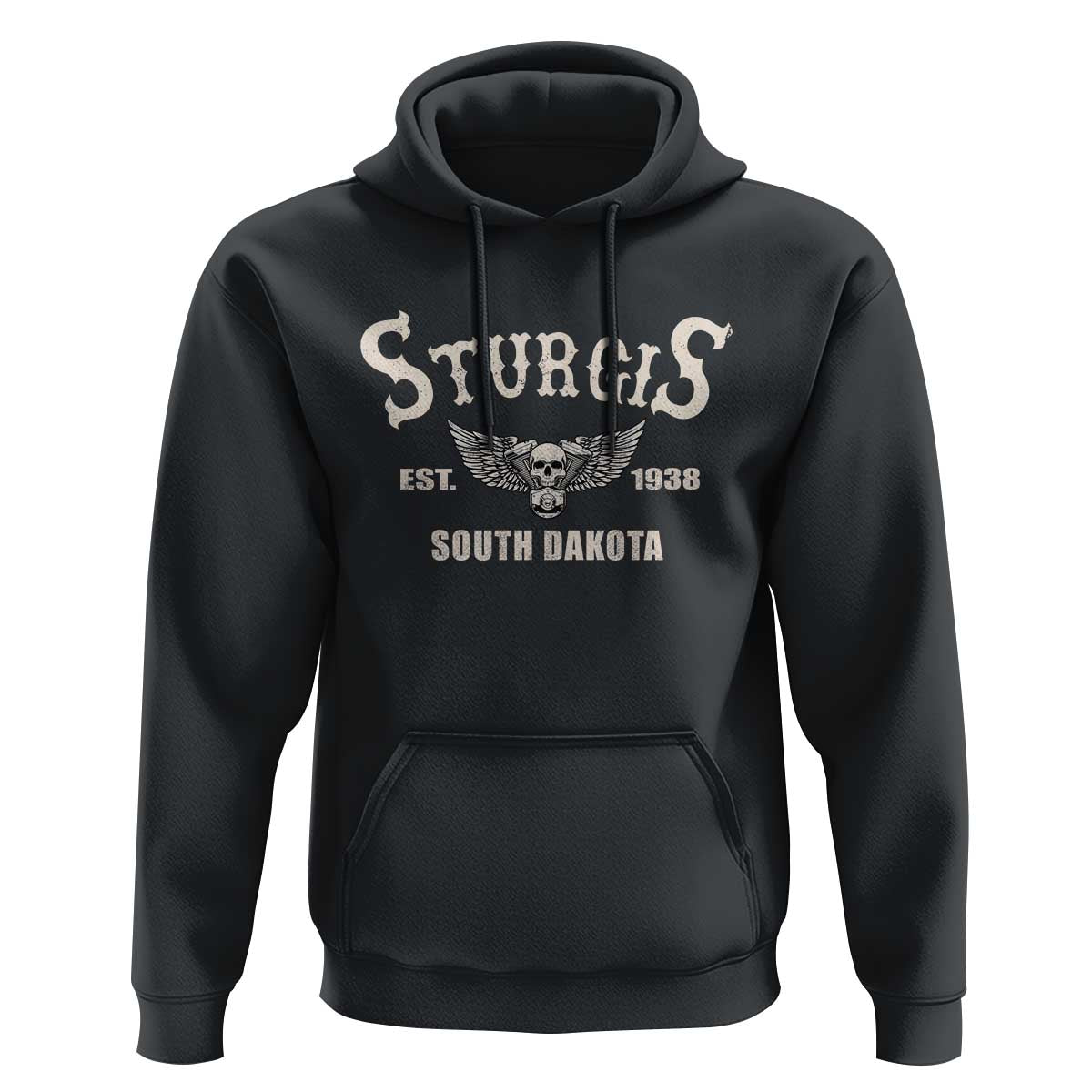 Sturgis South Dakota Est 1938 Motorcycle Biker Skull Hoodie