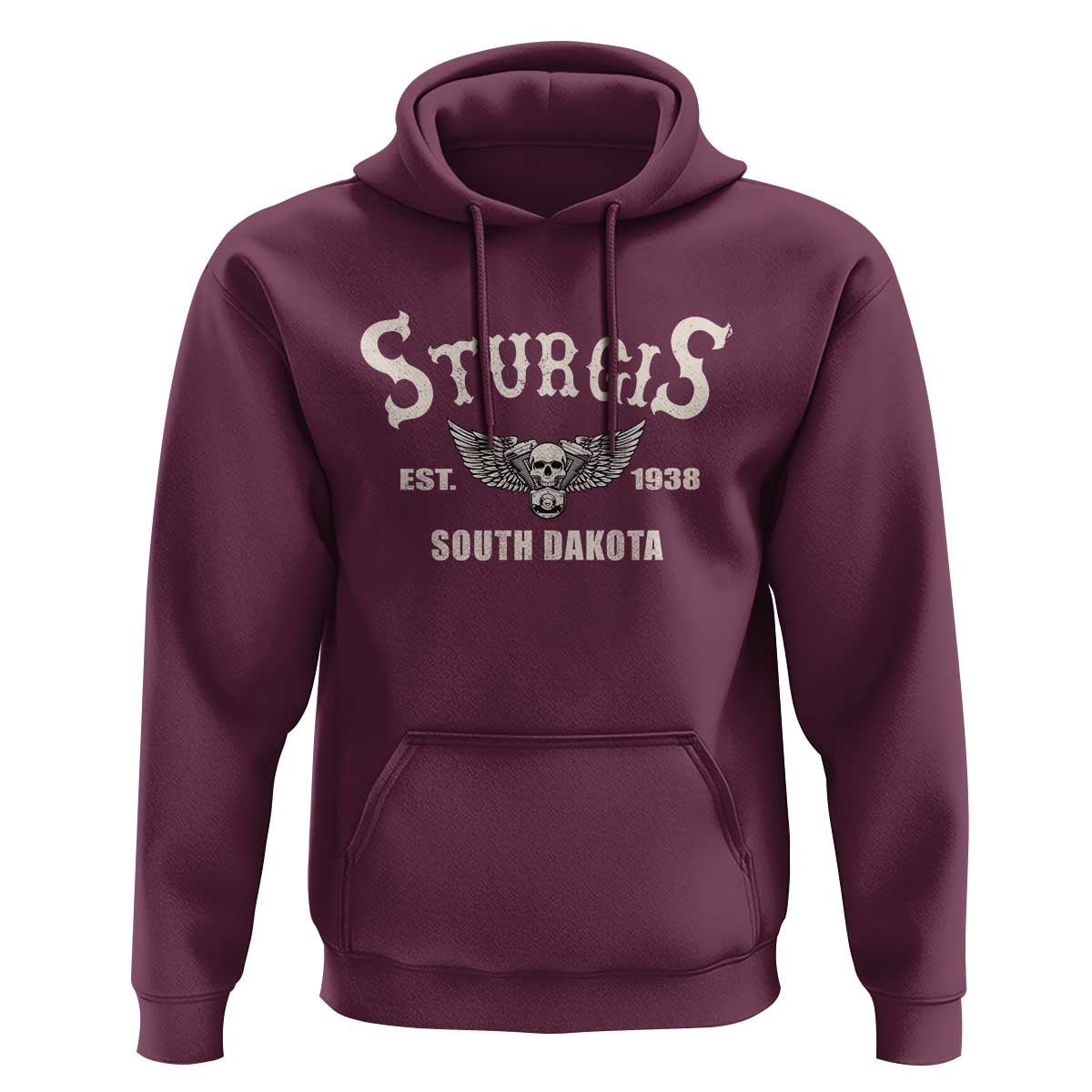 Sturgis South Dakota Est 1938 Motorcycle Biker Skull Hoodie
