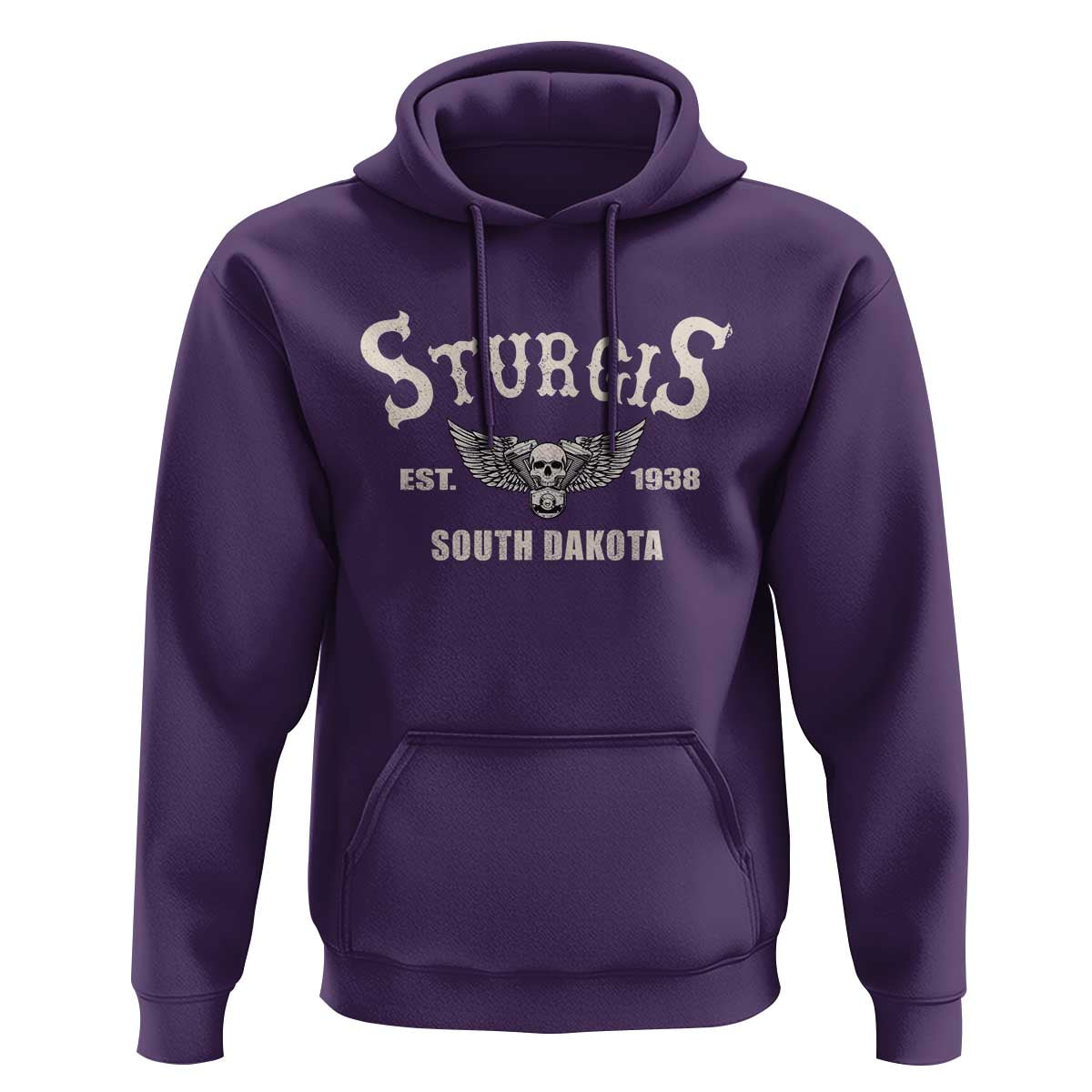 Sturgis South Dakota Est 1938 Motorcycle Biker Skull Hoodie