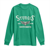 Sturgis South Dakota Est 1938 Motorcycle Biker Skull Long Sleeve Shirt