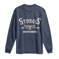 Sturgis South Dakota Est 1938 Motorcycle Biker Skull Long Sleeve Shirt