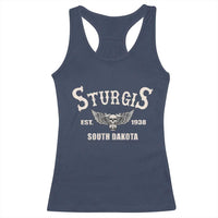 Sturgis South Dakota Est 1938 Motorcycle Biker Skull Racerback Tank Top