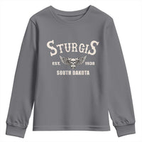 Sturgis South Dakota Est 1938 Motorcycle Biker Skull Youth Sweatshirt