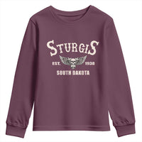Sturgis South Dakota Est 1938 Motorcycle Biker Skull Youth Sweatshirt