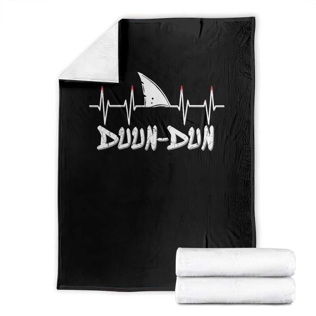 Funny Shark Heartbeat EKG Dunn Ocean Wildlife Throw Blanket