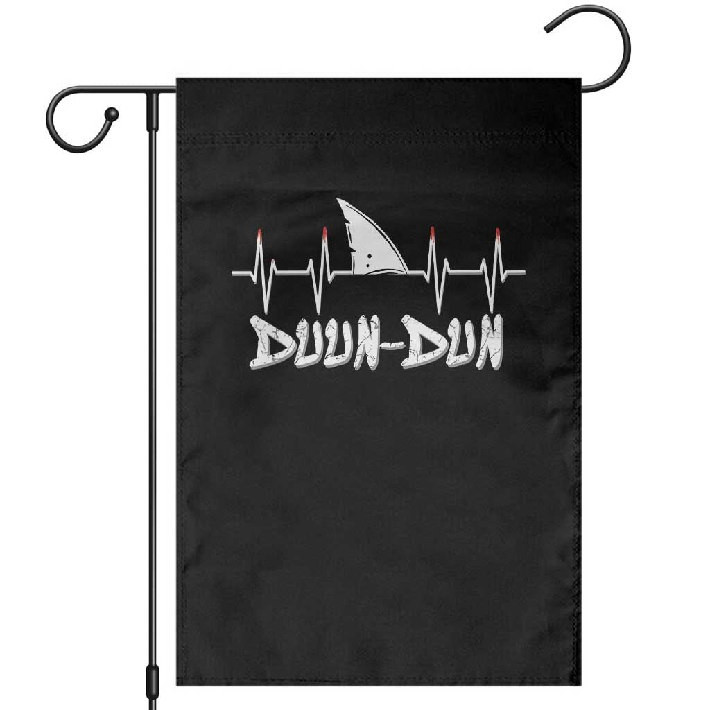 Funny Shark Heartbeat EKG Dunn Ocean Wildlife Garden Flag