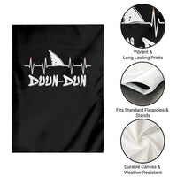 Funny Shark Heartbeat EKG Dunn Ocean Wildlife Garden Flag