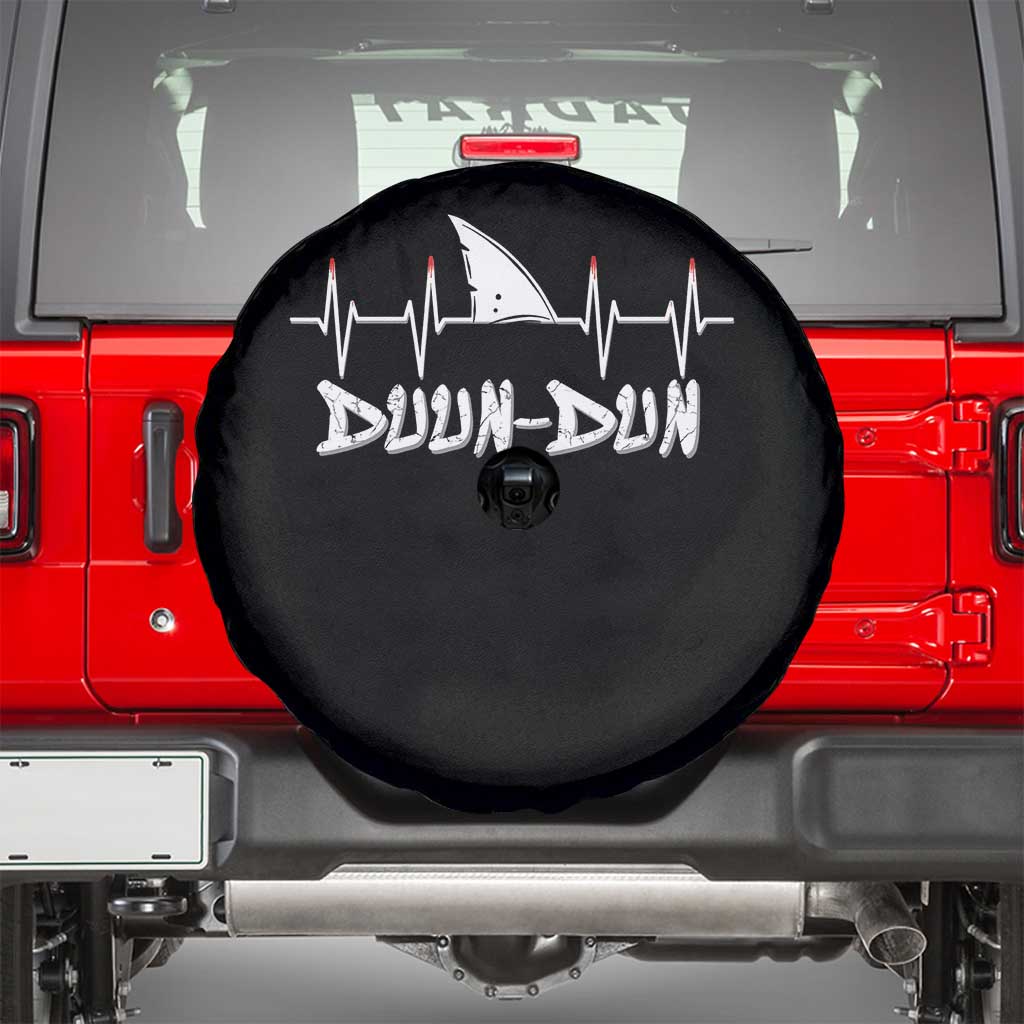 Funny Shark Heartbeat EKG Dunn Ocean Wildlife Spare Tire Cover