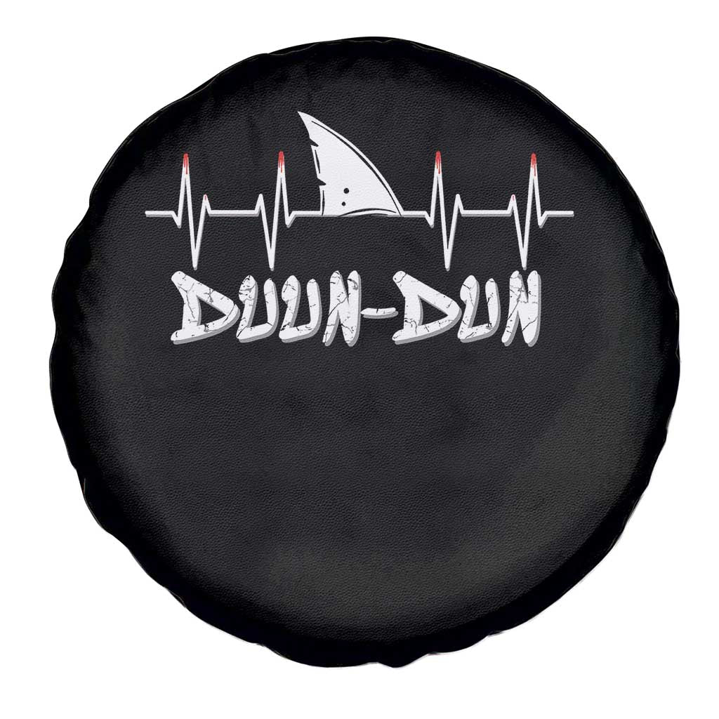 Funny Shark Heartbeat EKG Dunn Ocean Wildlife Spare Tire Cover