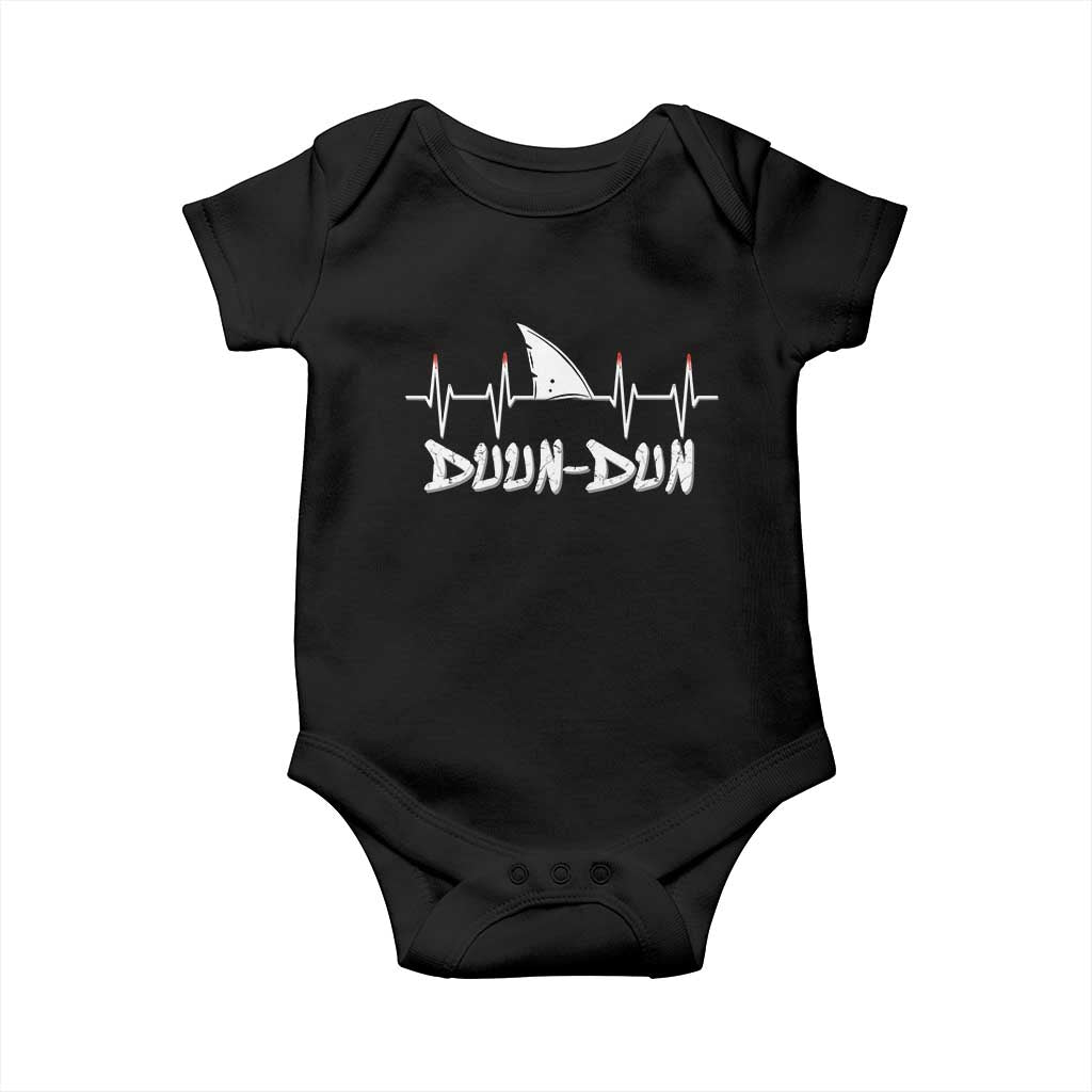 Funny Shark Heartbeat EKG Dunn Ocean Wildlife Baby Onesie