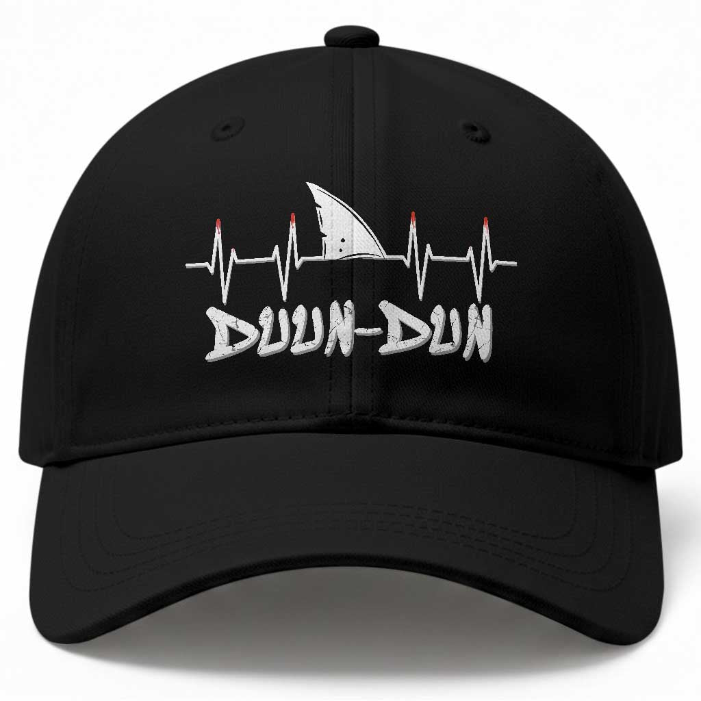 Funny Shark Heartbeat EKG Dunn Ocean Wildlife Baseball Cap