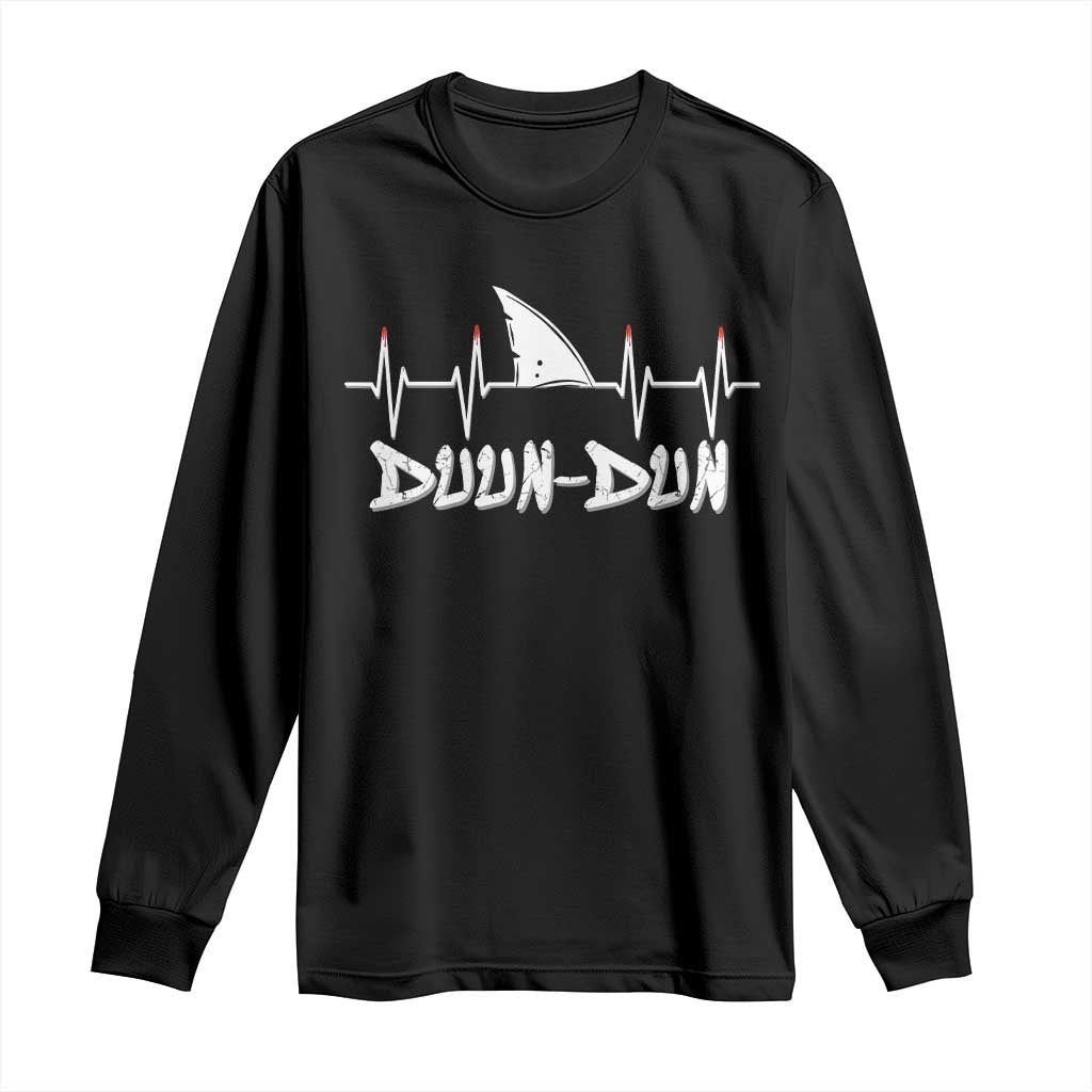 Funny Shark Heartbeat EKG Dunn Ocean Wildlife Long Sleeve Shirt
