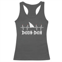 Funny Shark Heartbeat EKG Dunn Ocean Wildlife Racerback Tank Top