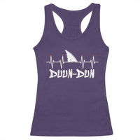 Funny Shark Heartbeat EKG Dunn Ocean Wildlife Racerback Tank Top