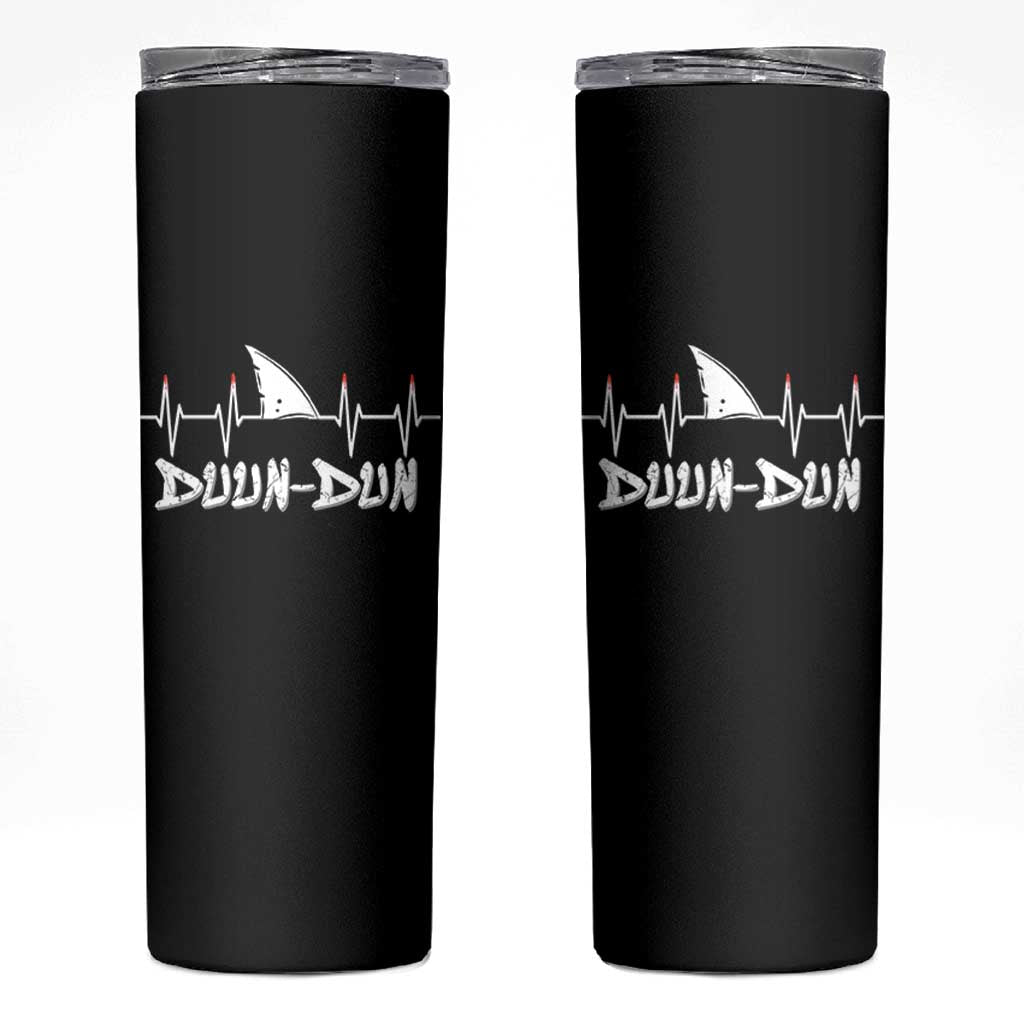 Funny Shark Heartbeat EKG Dunn Ocean Wildlife Skinny Tumbler
