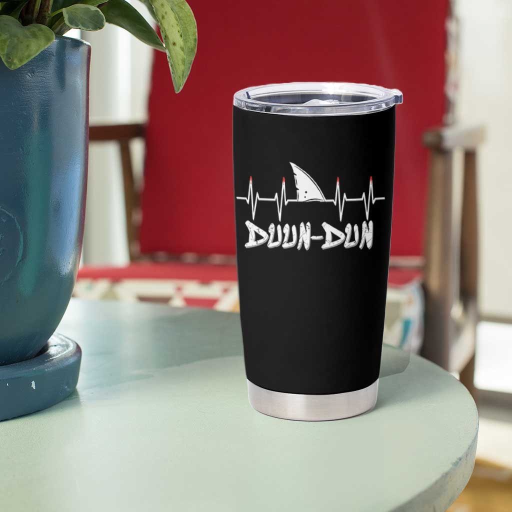 Funny Shark Heartbeat EKG Dunn Ocean Wildlife Tumbler Cup