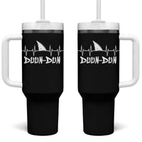 Funny Shark Heartbeat EKG Dunn Ocean Wildlife Tumbler With Handle