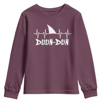 Funny Shark Heartbeat EKG Dunn Ocean Wildlife Youth Sweatshirt