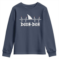 Funny Shark Heartbeat EKG Dunn Ocean Wildlife Youth Sweatshirt