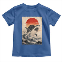 Black Cat Hunting Shark Ukiyo e Ocean Art Toddler T Shirt Funny Japanese Style Graphic
