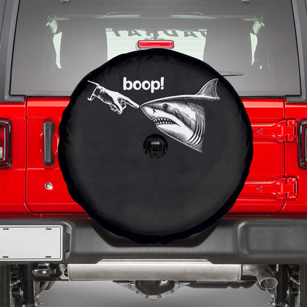 Boop Shark Meme Spare Tire Cover Funny Nose Touch Shark Lovers Ocean Life