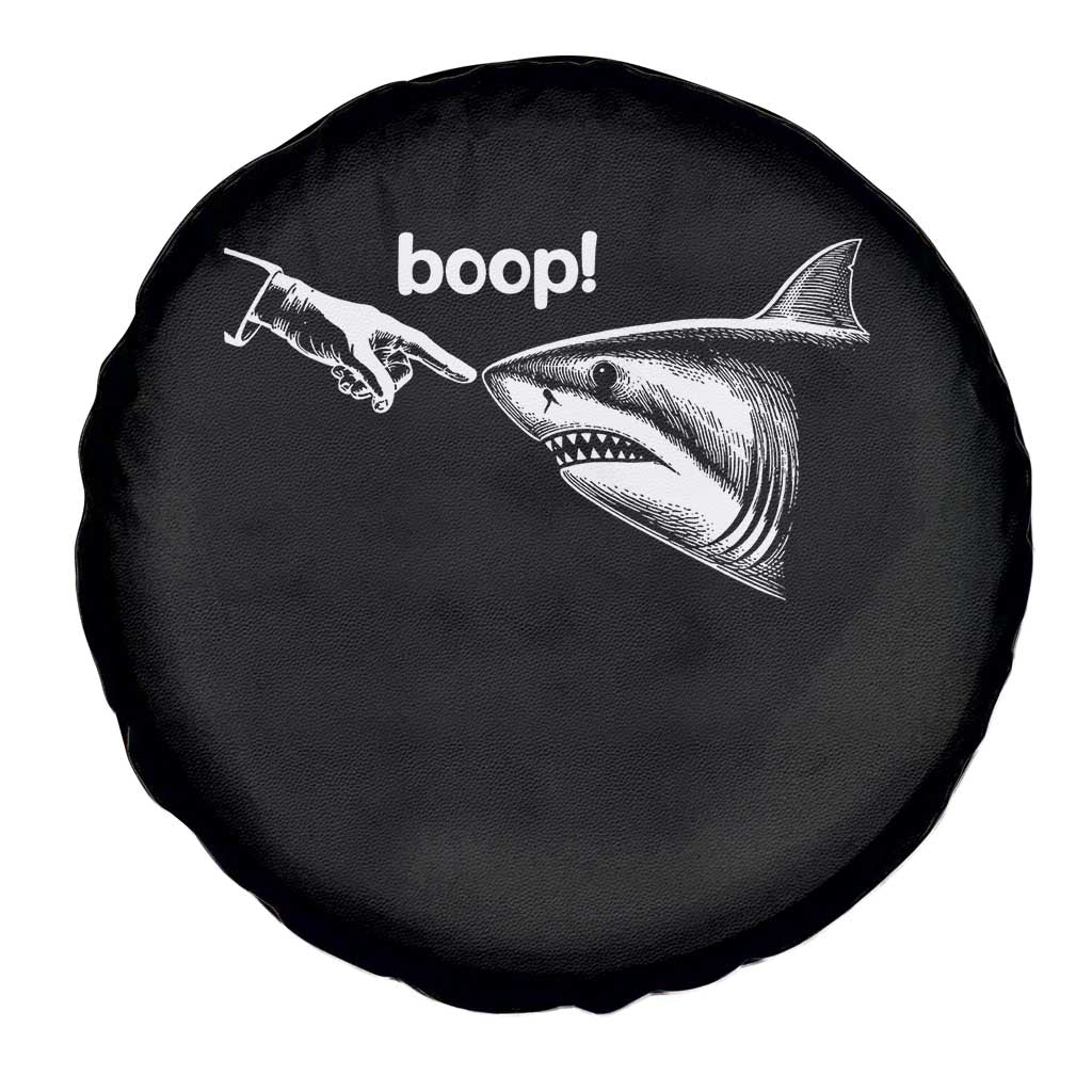 Boop Shark Meme Spare Tire Cover Funny Nose Touch Shark Lovers Ocean Life