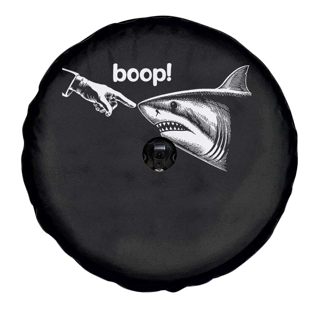 Boop Shark Meme Spare Tire Cover Funny Nose Touch Shark Lovers Ocean Life