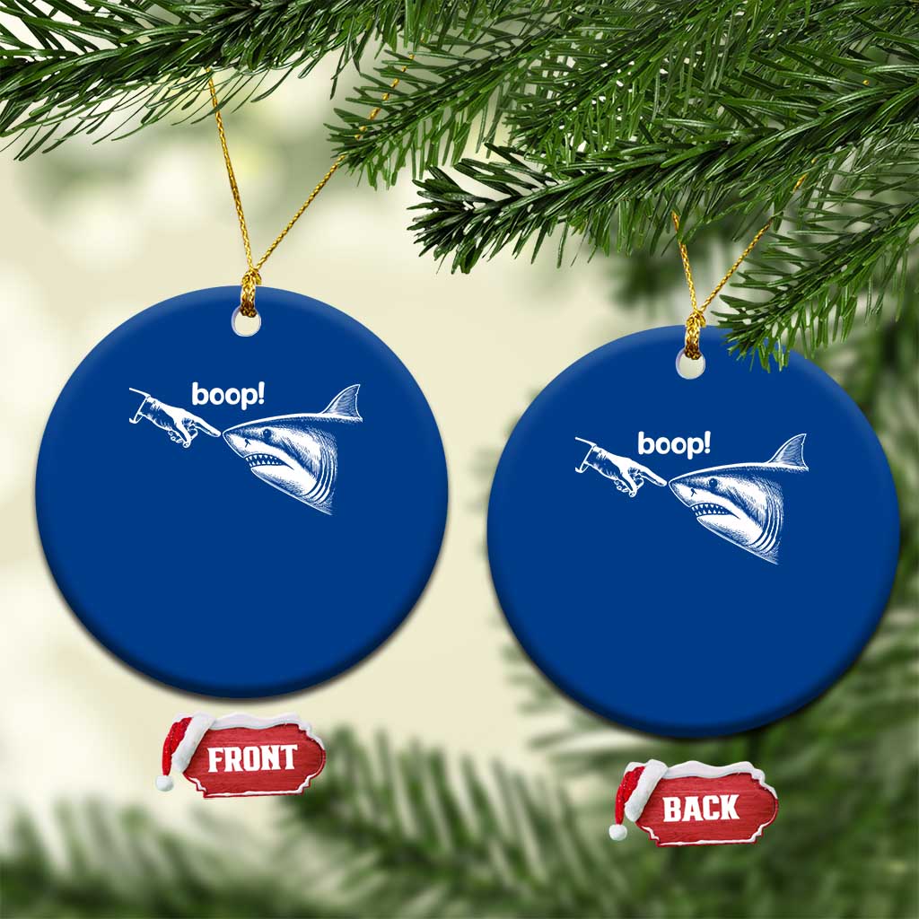 Boop Shark Meme Ceramic Ornament Funny Nose Touch Shark Lovers Ocean Life
