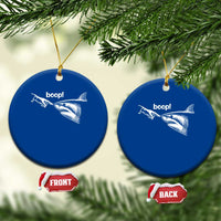 Boop Shark Meme Ceramic Ornament Funny Nose Touch Shark Lovers Ocean Life