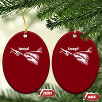 Boop Shark Meme Ceramic Ornament Funny Nose Touch Shark Lovers Ocean Life