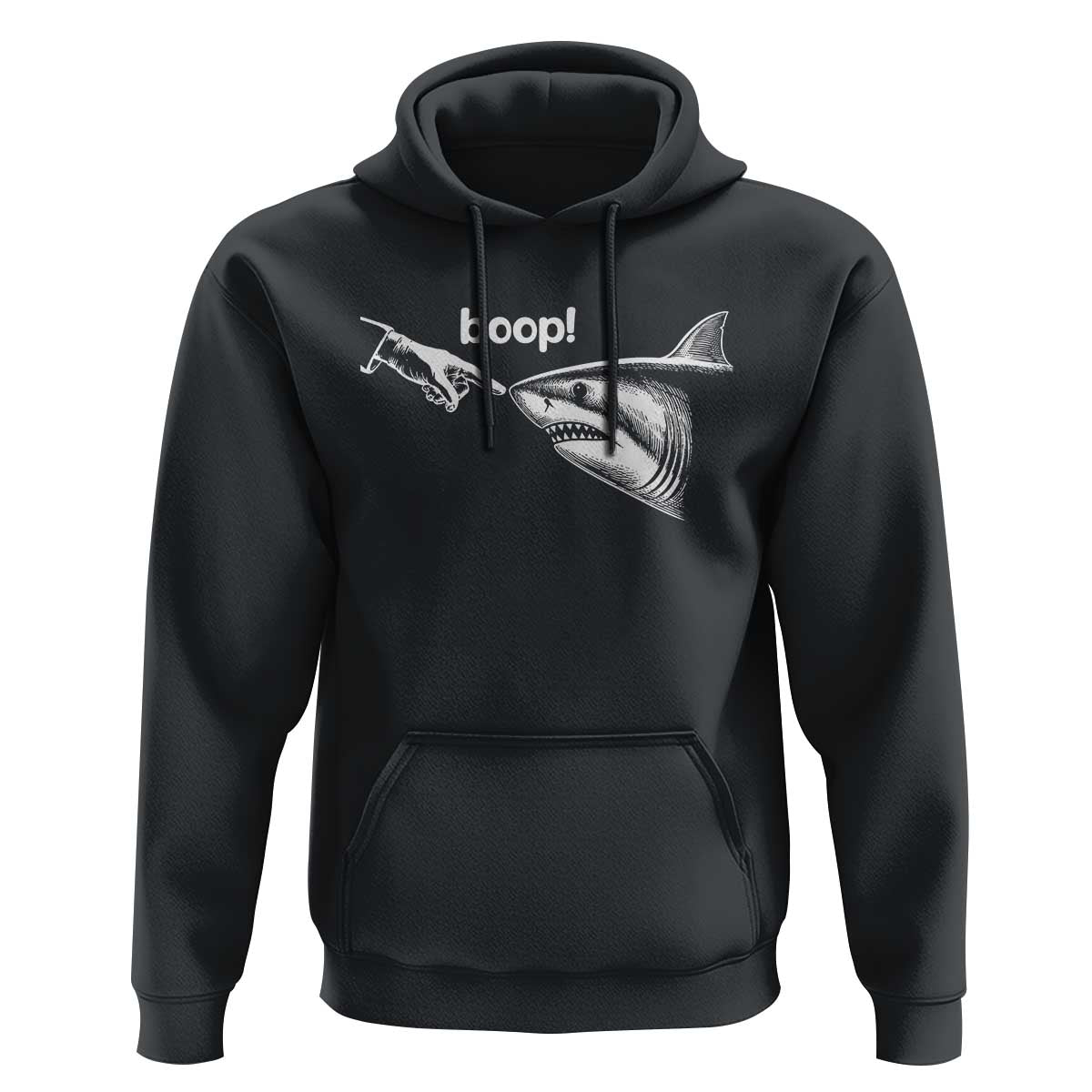 Boop Shark Meme Hoodie Funny Nose Touch Shark Lovers Ocean Life