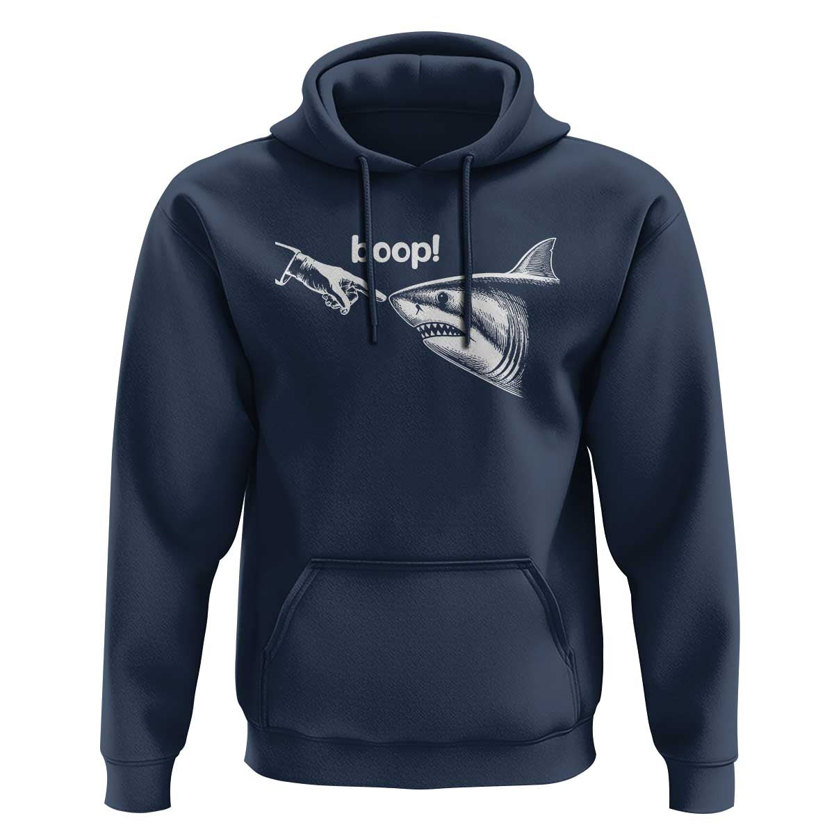 Boop Shark Meme Hoodie Funny Nose Touch Shark Lovers Ocean Life