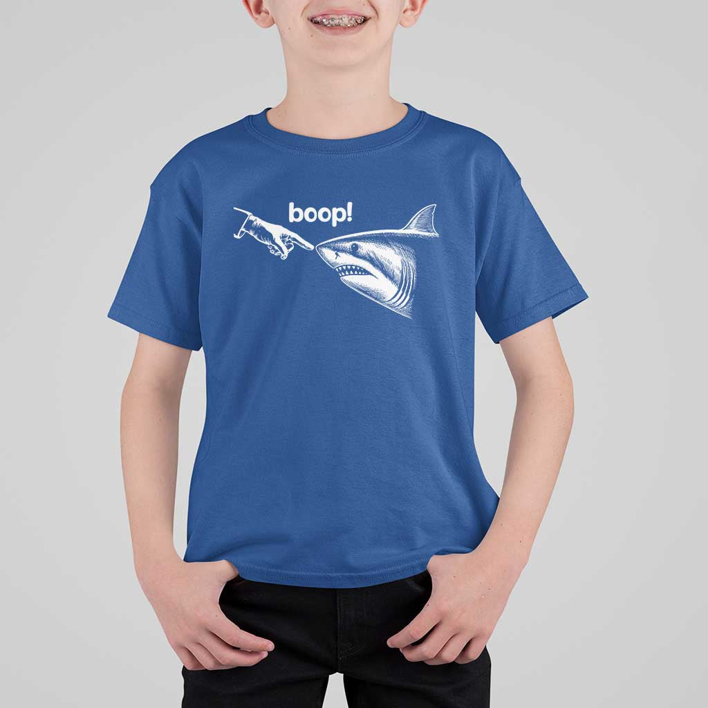 Boop Shark Meme T Shirt For Kid Funny Nose Touch Shark Lovers Ocean Life