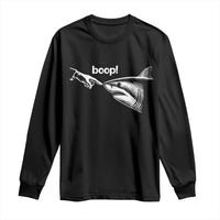 Boop Shark Meme Long Sleeve Shirt Funny Nose Touch Shark Lovers Ocean Life