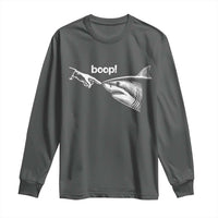 Boop Shark Meme Long Sleeve Shirt Funny Nose Touch Shark Lovers Ocean Life