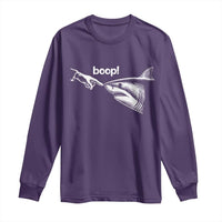 Boop Shark Meme Long Sleeve Shirt Funny Nose Touch Shark Lovers Ocean Life