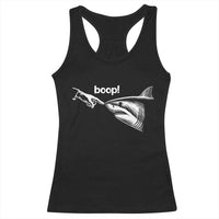 Boop Shark Meme Racerback Tank Top Funny Nose Touch Shark Lovers Ocean Life