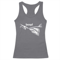 Boop Shark Meme Racerback Tank Top Funny Nose Touch Shark Lovers Ocean Life