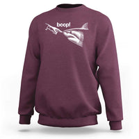 Boop Shark Meme Sweatshirt Funny Nose Touch Shark Lovers Ocean Life